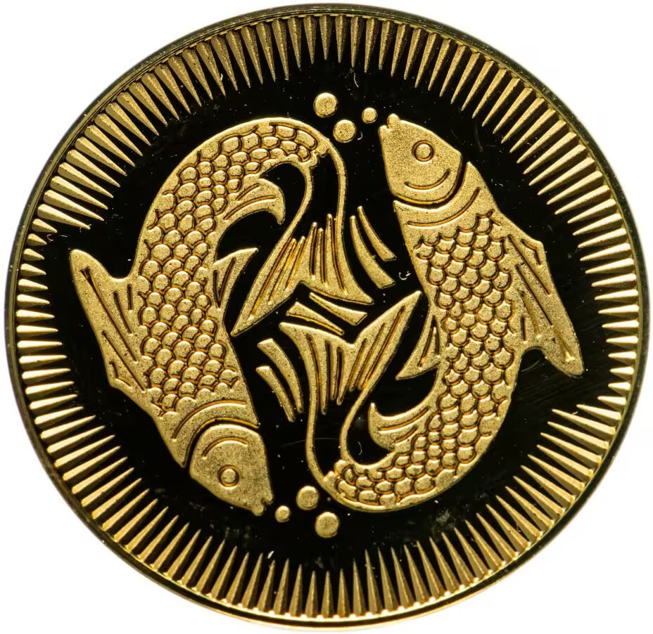 Медаль зодиак Рыбы