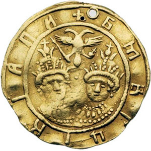 золотая монета периода Двоецарствия