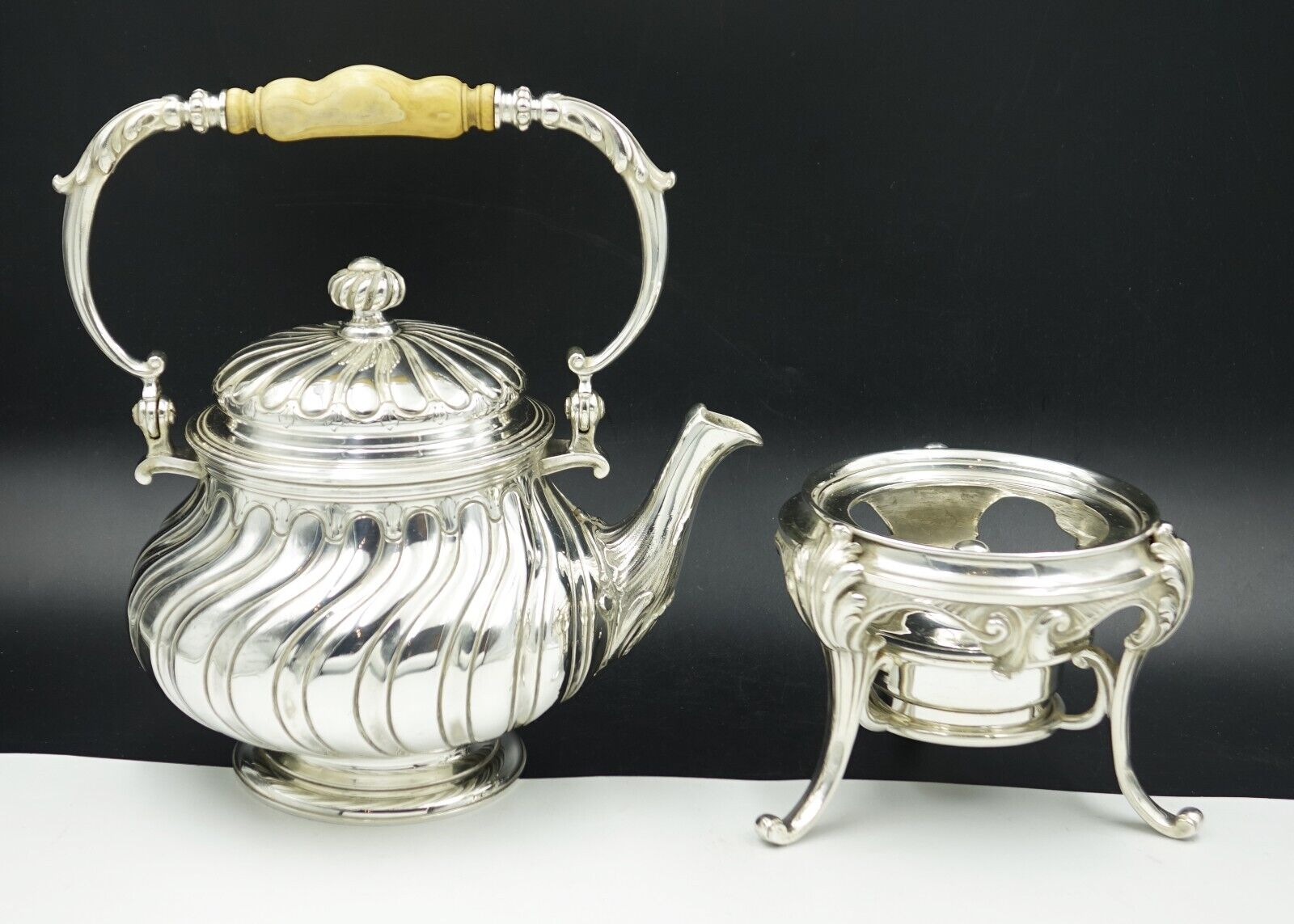 Кристофль Марли чайно кофейный сервиз ок 1880 чайник от самовара