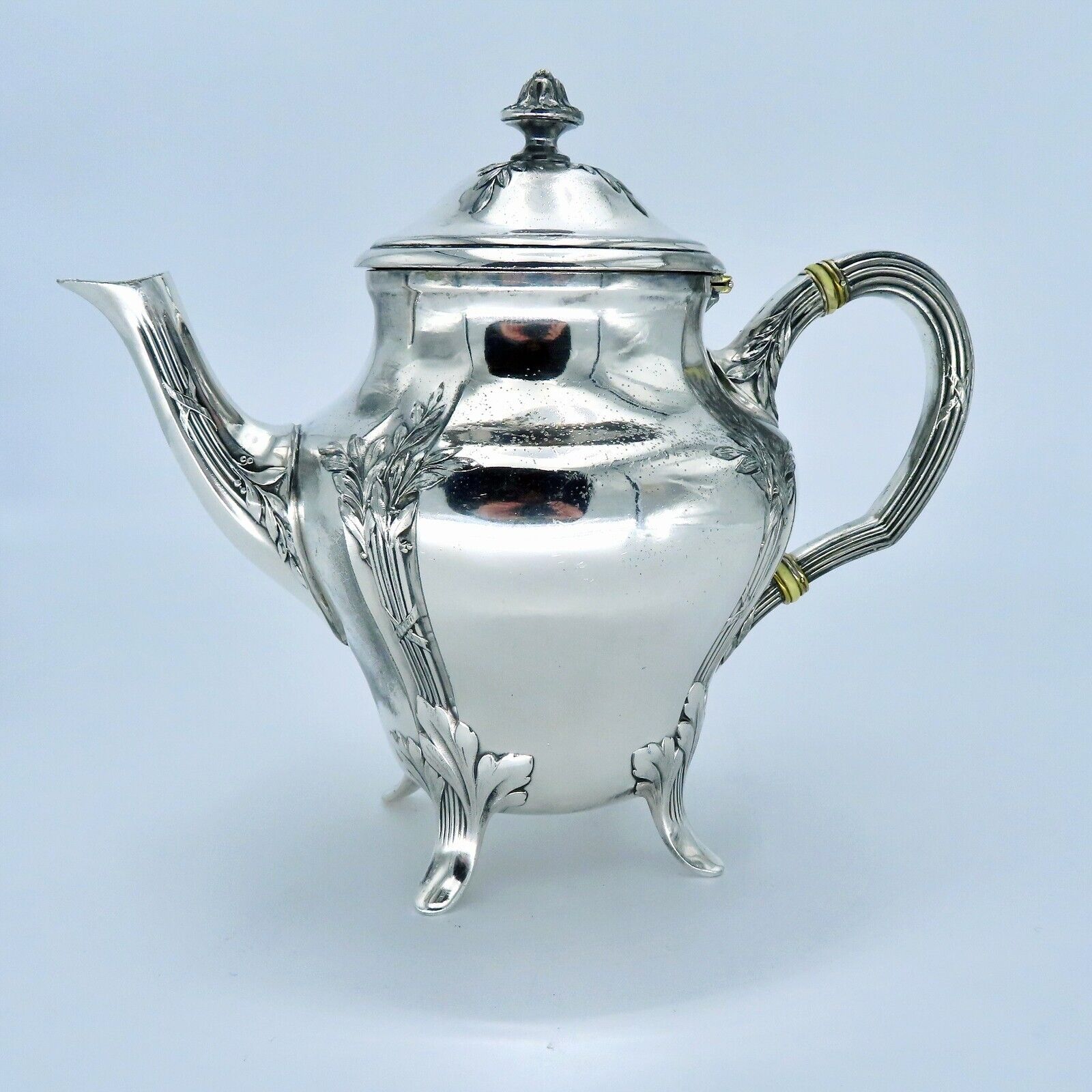 Чайник Christofle посеребренный чай Gallia антикварный французский модерн кон 19 в