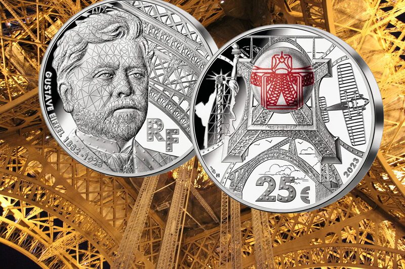 Серебряная монета «Гюстав Эйфель»