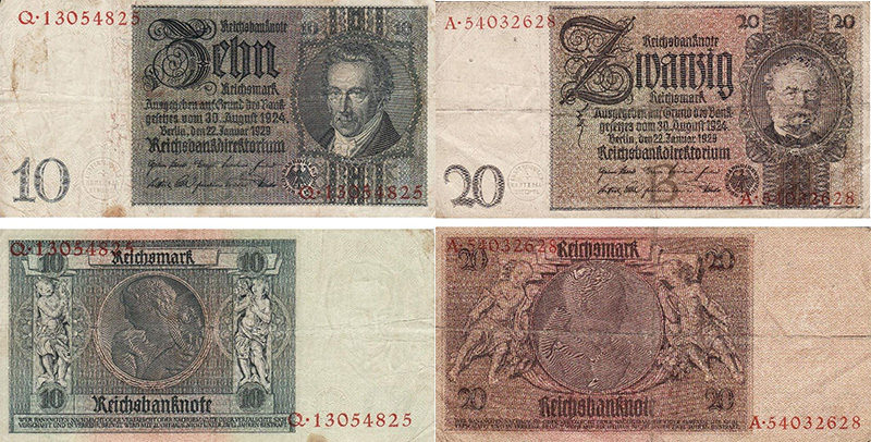 10 и 20 марок 3-й рейх