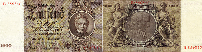 1000 марок 3-й рейх