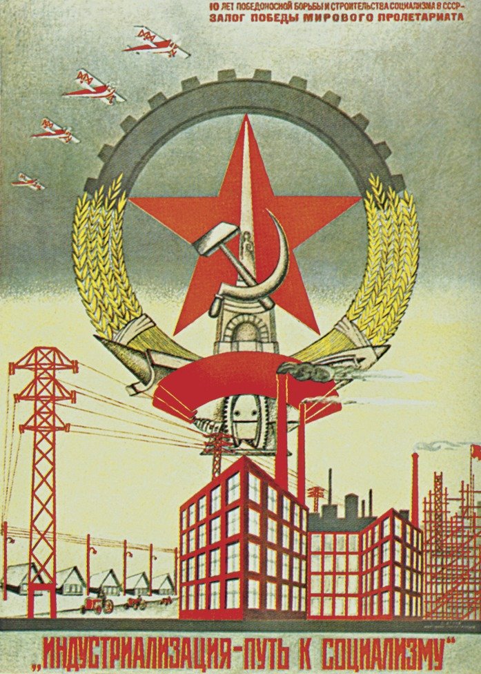 Плакат «Индустриализация путь к социализму», Агеев, 1927