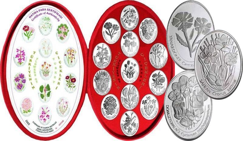 флора Турции на монетах