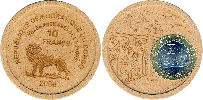 деревянная монета Конго