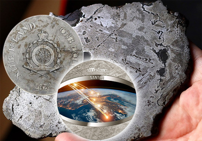 Монета «Метеорит»: новая монета Ниуэ 1 доллар 2024 из метеоритного железа
