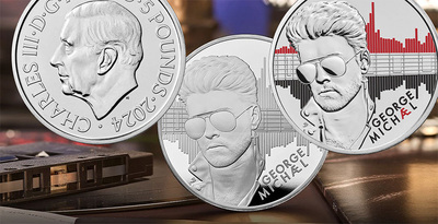 Монета Джордж Майкл: характеристики монеты 5 фунтов Великобритания 2024 года