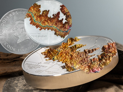Килограммовая монета Островов Кука: серебряная монета с Гранд-Каньоном 100 долларов