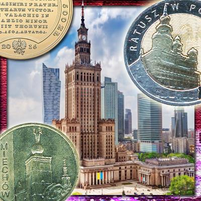 Монеты Польши. Цена золота и серебра. Стоимость 2 и 5 злотых