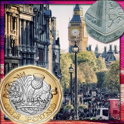 Британские монеты фунта стерлингов