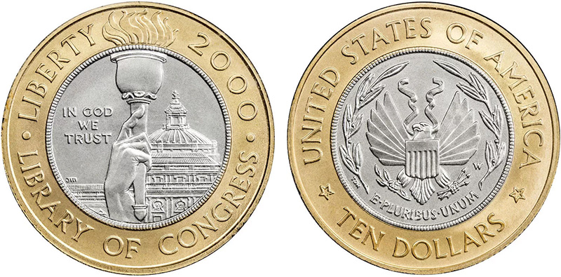 биметаллическая монета США