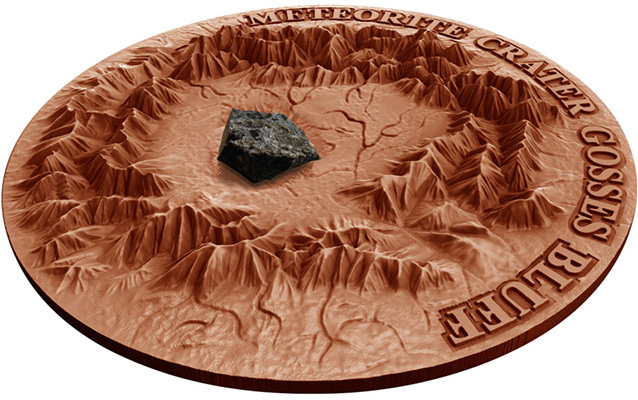 монета с метеоритом