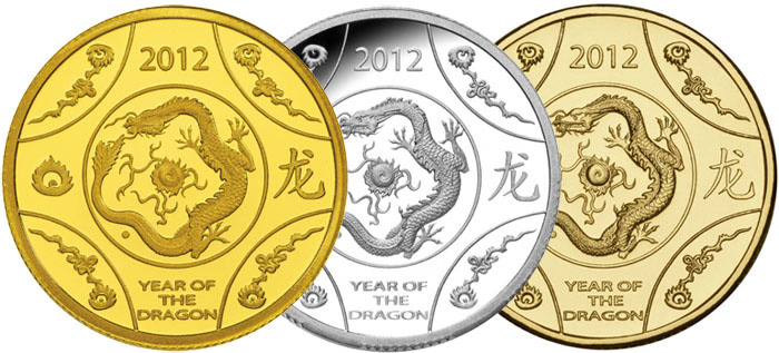 Монеты Австралии Год Дракона