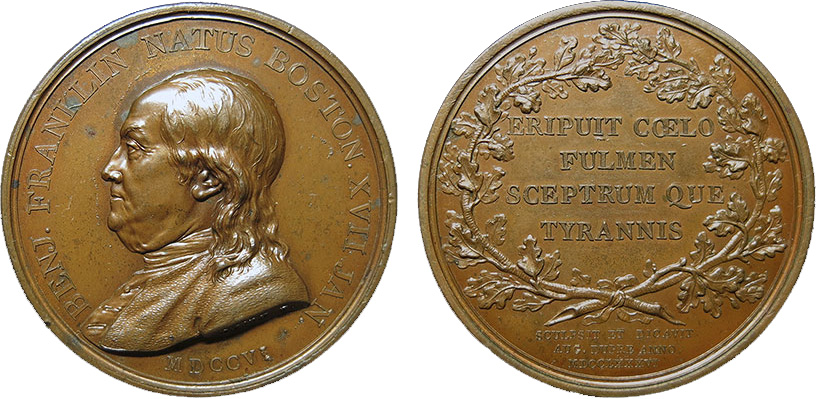 медаль в честь Бенджамина Франклина 