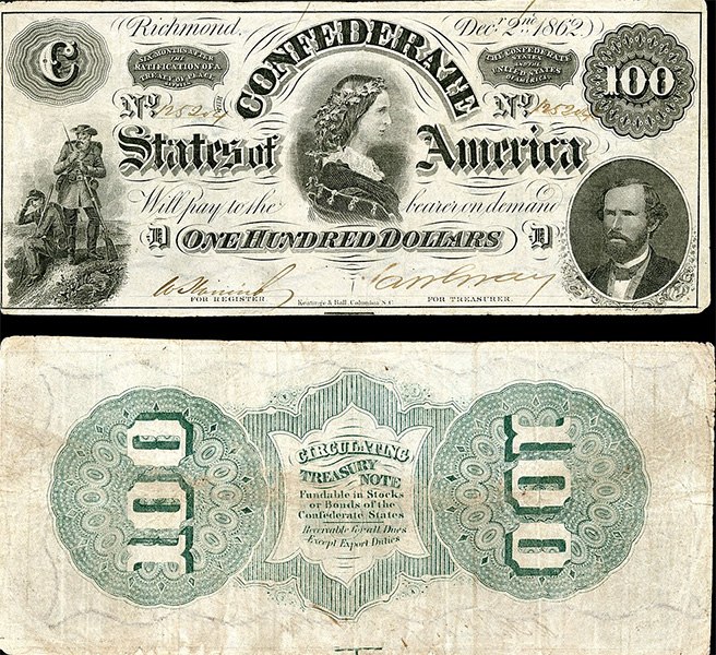 Банкнота 100 долларов КША
