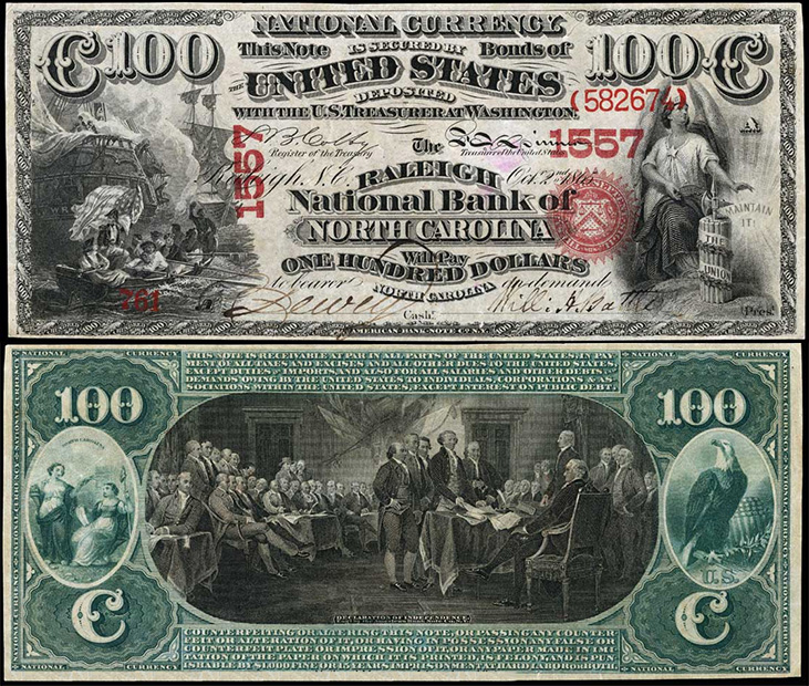 Банкнота 100 долларов Национального банка