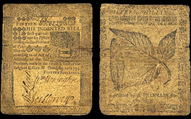 Банкноты Бенджамина Франклина