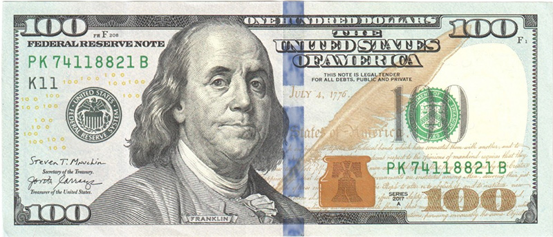 Банкнота 100 долларов США (2017 г.)