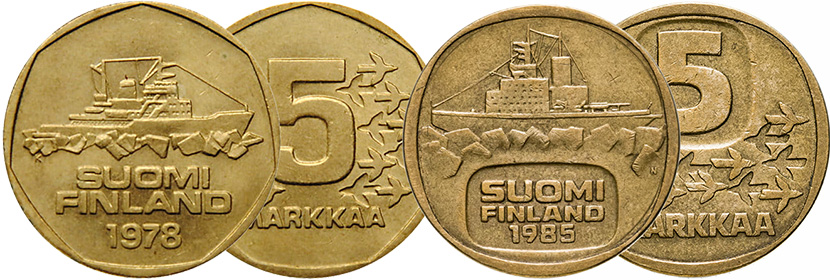 5 марок 1978 и 1985