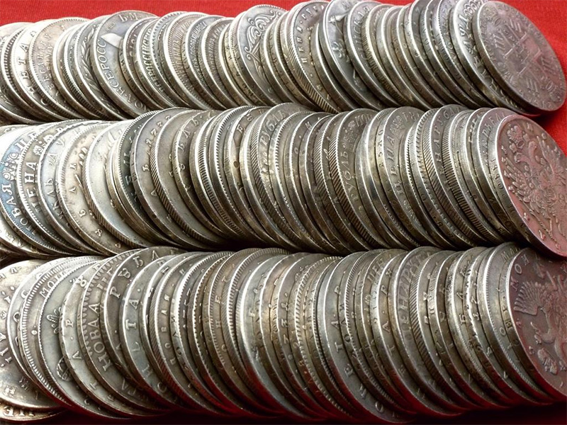 полный комплект копий рублёвых монет Российской империи