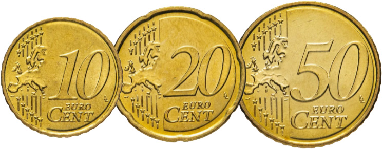 10, 20 и 50 евроцентов