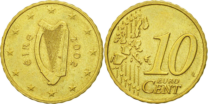 10 евроцентов Ирландии