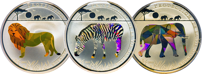 цветные монеты Того