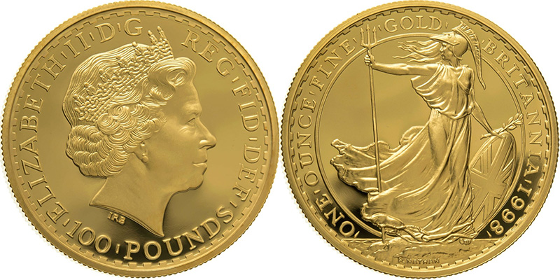 100 фунтов Великобритании (золото)