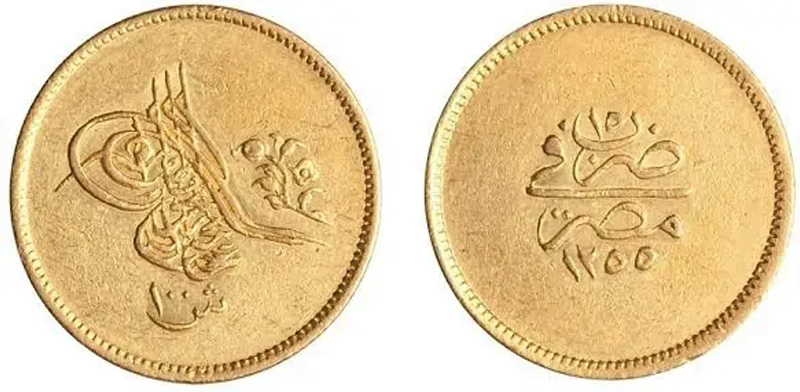 100 киршей (1 египетский фунт), золото
