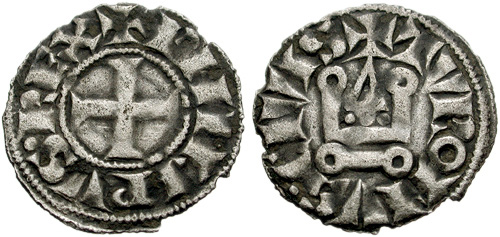 Древняя монета Франции