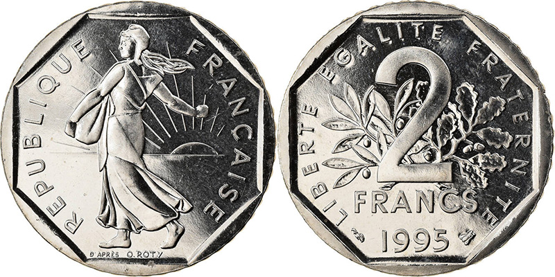 2 франка, Франция