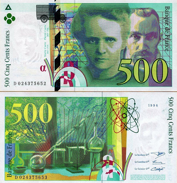 500 франков, Франция