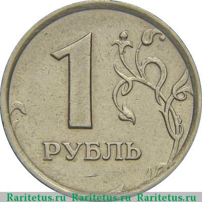 Реверс монеты 1 рубль 1998 года ММД широкий кант