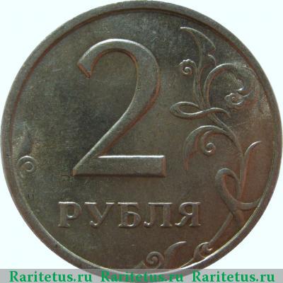 Реверс монеты 2 рубля 1999 года ММД 