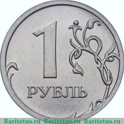 Реверс монеты 1 рубль 2014 года ММД немагнитный
