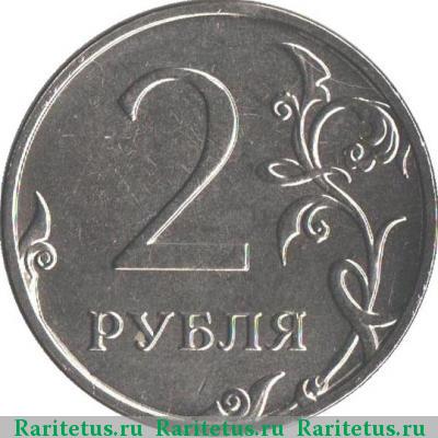 Реверс монеты 2 рубля 2014 года ММД 