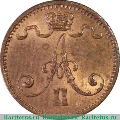 1 пенни (penni) 1876 года  
