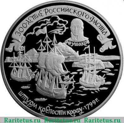 Реверс монеты 25 рублей 1996 года ЛМД Корфу proof