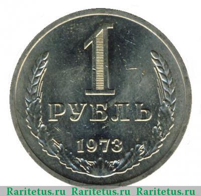 Реверс монеты 1 рубль 1973 года  