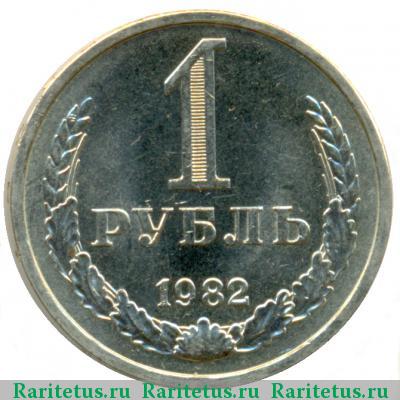 Реверс монеты 1 рубль 1982 года  