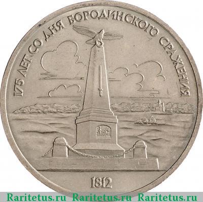 Реверс монеты 1 рубль 1987 года  обелиск