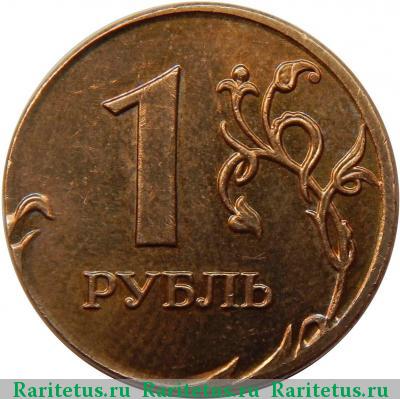 Реверс монеты 1 рубль 2008 года ММД магнитный