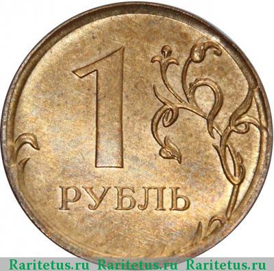 Реверс монеты 1 рубль 2014 года ММД перепутка