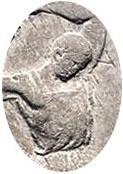 Деталь монеты полтинник 1924 года ПЛ малый рабочий