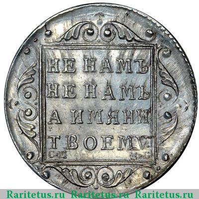 Реверс монеты полуполтинник 1797 года СМ-МБ новодел
