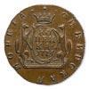 Реверс монеты 1 копейка 1775 года КМ новодел