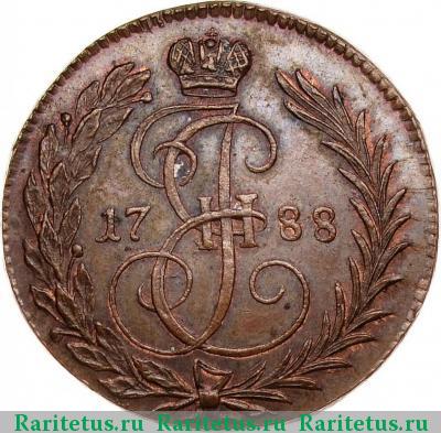 Реверс монеты денга 1788 года  новодел