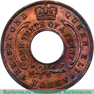 1/10 пенни (penny) 1956 года   Британская Западная Африка