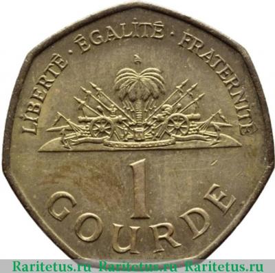 Реверс монеты 1 гурд (gourde) 2003 года   Гаити